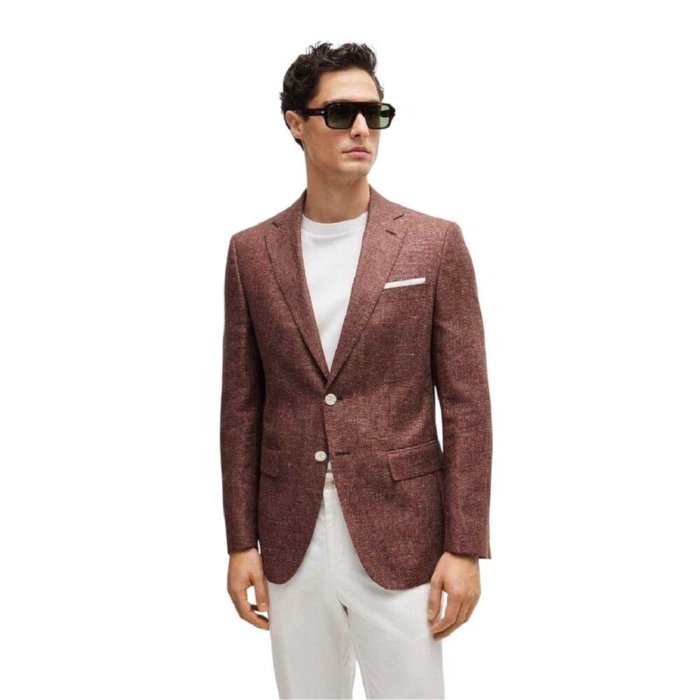 Boss Mens H Hutson Slim Formal Suit Jacket / Brown